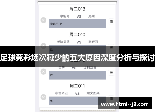 足球竞彩场次减少的五大原因深度分析与探讨